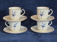 4  Cup & Saucer Sets Villeroy & Boch Vieux Luxembourg Demitasse Espresso