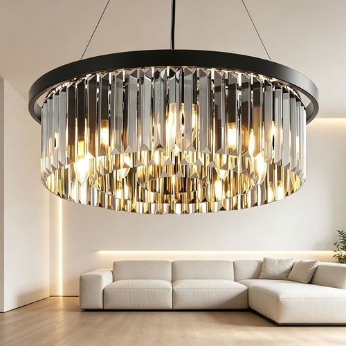 Lustre ronde cristal - ronde, en