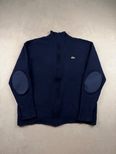 Gilet zippé lacoste - gilet, bleu