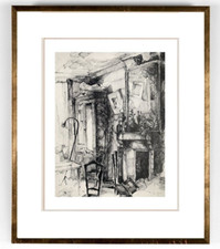 André DUFFOUR (1926-2016) Magnificent Interior Scene Fireplace Mirror (38)