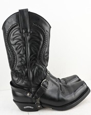 Sendra black leather cowboy boots with ankle harness size EU41/UK7.5/US8