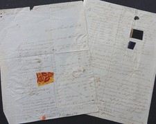 FABRICS, document 19th century with SAMPLES