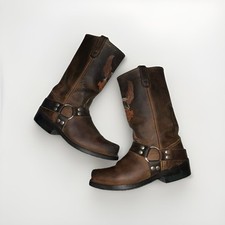 Harley Davidson Leather Boots Sierra with embroidered HD Eagle insignia Men 8 D