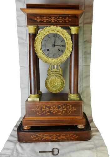 Pendule colonnes charles x - pendule, à