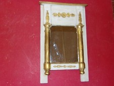 Mirror with painted and gilded wooden columns, Empire era.