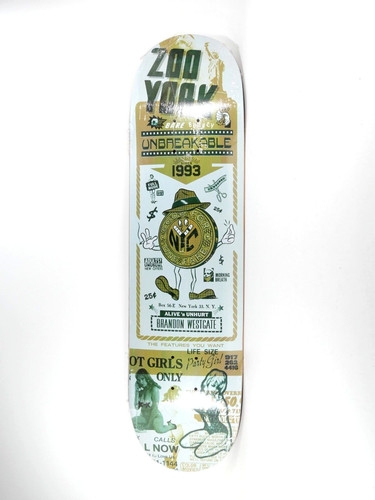 Vintage skateboard deck zoo - -,