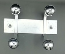 Patère métal gris chrome