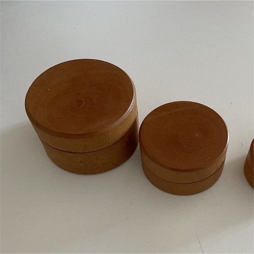 Lot petites boîtes buis - en,