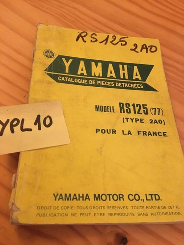 Yamaha parts list rs125 - parts, type