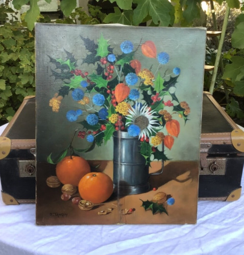Ancien tableau huile sur - ancien,