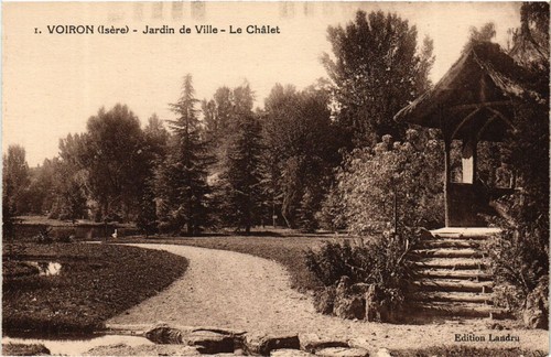 Cpa voiron jardin ville - cpa,