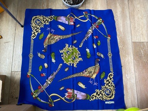Ancien foulard carré - foulard, faisan