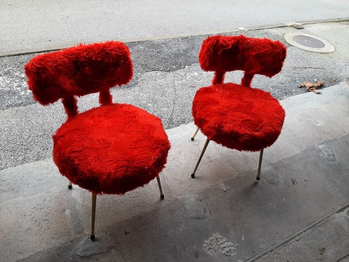 Chaises fauteuils moumoute - 2,