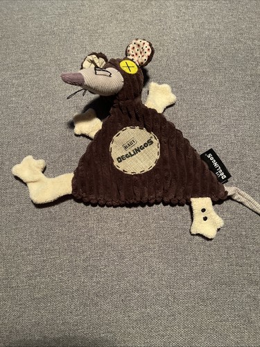 Doudou plat souris marron