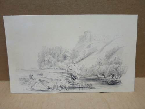 Paysage chateau fort dessin - au,