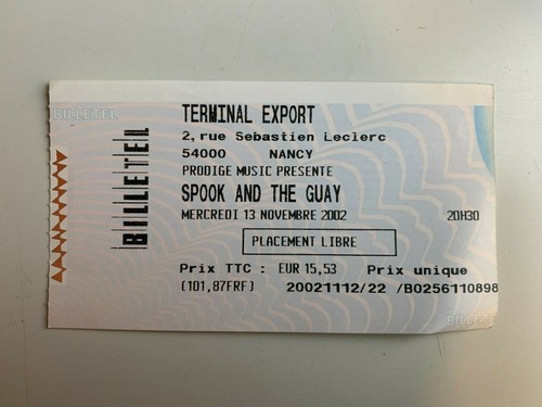 Ticket concert spook and the - spook,