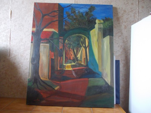 Grand tableau huile sur toile - grand,