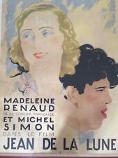 CINEMA POSTER by JEAN ADRIEN MERCIER 1931 JEAN DE LA LUNE MICHEL SIMON