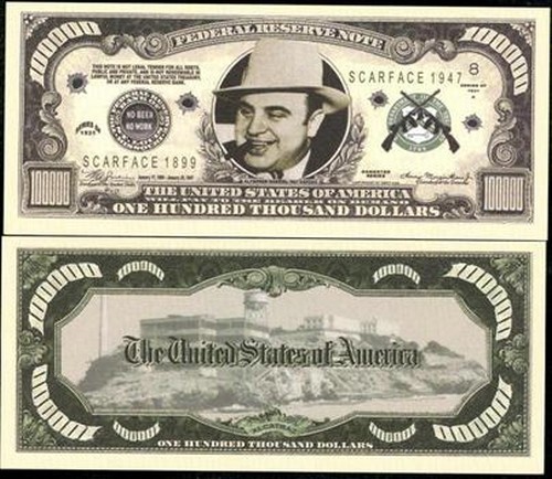 Billet scarface capone cent - al,