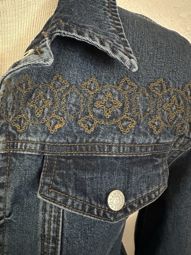 Blue denim fitted jacket - jacket, by