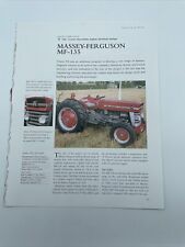1964 Massey-Ferguson MF-135 Tractor Frameable Article Pics Specs Display