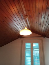 Vintage 70s Orange Plastic Chandelier VGC