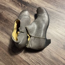 Brako Anatomic Gray women ankle side zip boot size 39 US 8.5 Low Heels