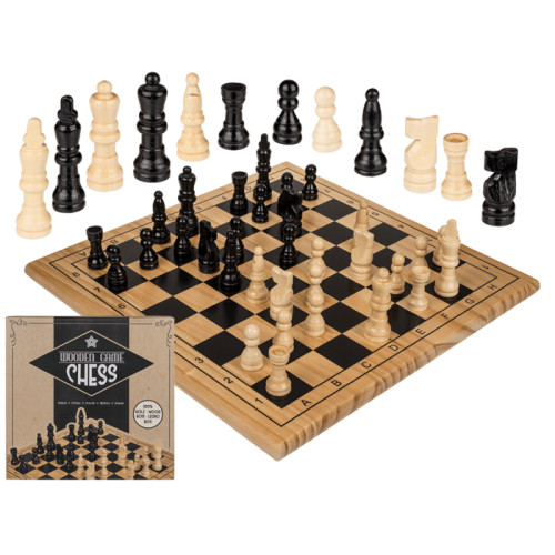 Jeu échec bois - bois, grand