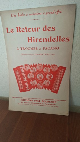 Partition accordéon retour - accordéon,