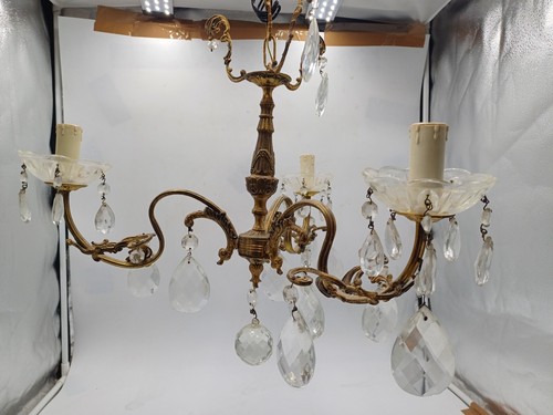 Joli lustre pampilles feux - 3,