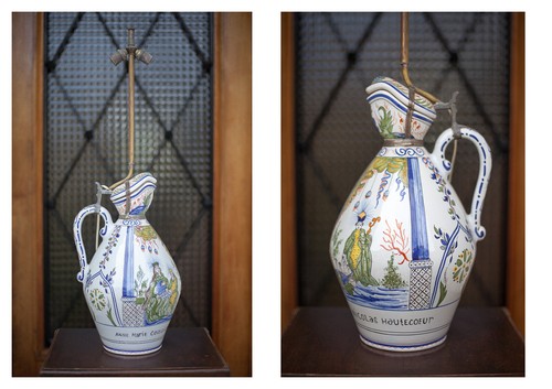 Lampe faïence cruche - lampe,