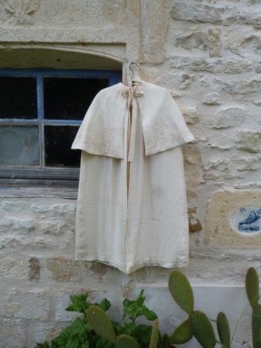 Cape bapteme enfant soie - de,