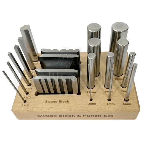 Swage block punch set 17pcs - punch,