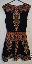 Rare Valentino Marocain Intarsia Dress SZ M  
