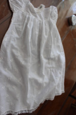 Robe de baptême et bonnet  anciens poupée bébé