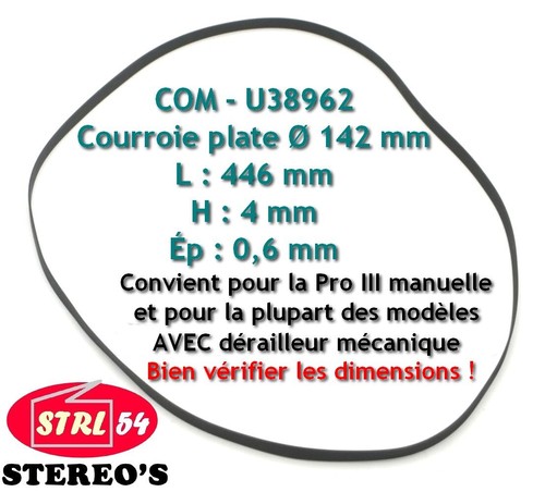 Courroie platine disque - courroie, /