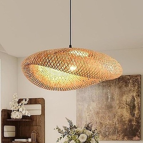Bamboo pendant light - 19.7",
