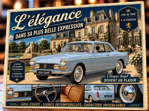 Plaque métal vintage peugeot - métal,