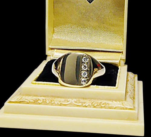 Vintage chevalière diamants