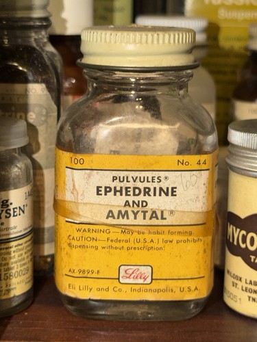 Amytal ephedrine bottle - amytal,