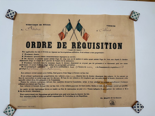 Document guerre 18 - document, ordre