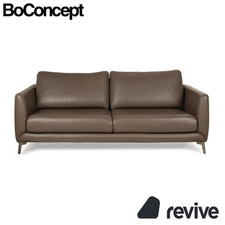 Sofa Canapé Deux Places En Cuir Marron BoConcept Fargo
