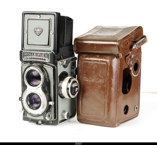 Camera tlr rolleiflex gray - camera,