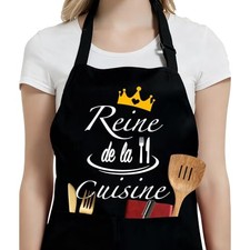 Tablier de Cuisine Femme Noir