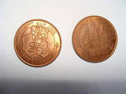 Pièces francs belges de - de, 25
