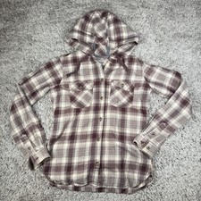 Carhartt Shirt Womens Extra Hooded Beartooth Flannel Plaid Outdoor 103235 Sz XS