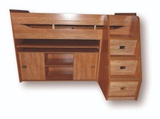 Lit / bureau enfant Gautier compact haut calypso 190x90 cm
