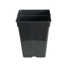 5x Pots carrés noir de culture pour plantes - 15x15x20cm (3L)