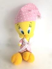 Peluche collection Titi et Grosminet Looney Tunes - Titi au lit peignoir