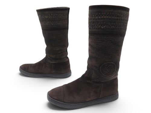 Bottes chanel fourrees - chanel, logo
